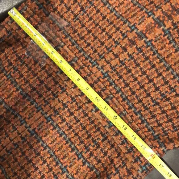 CHADWICKS Burned Orange Tartan Plaid Tweed 3/4 Length Wool Coat Sz 8 - Picture 14 of 16